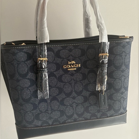 Coach Dark Blue Signature Tote